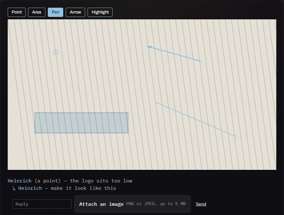 Real screenshot: They can draw on it, not just point